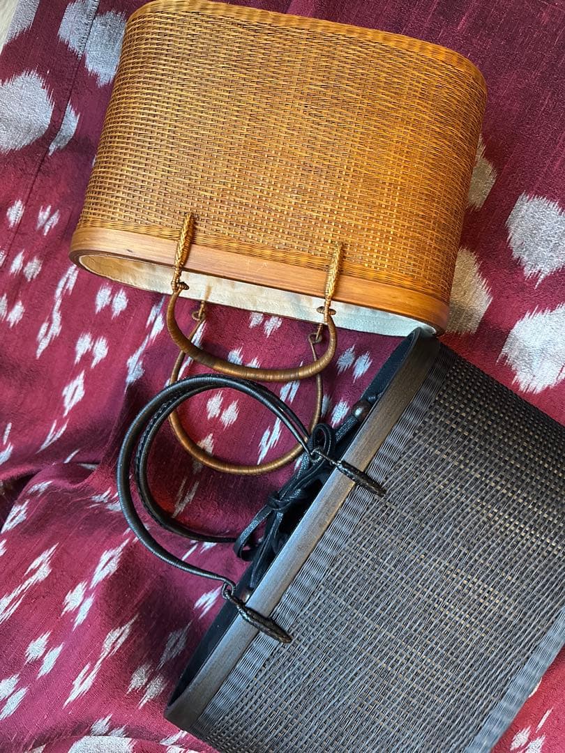 【新品】 タイ王室御用達　高級　プラニー工房　茶籠 竹　着物　かごバック 夏