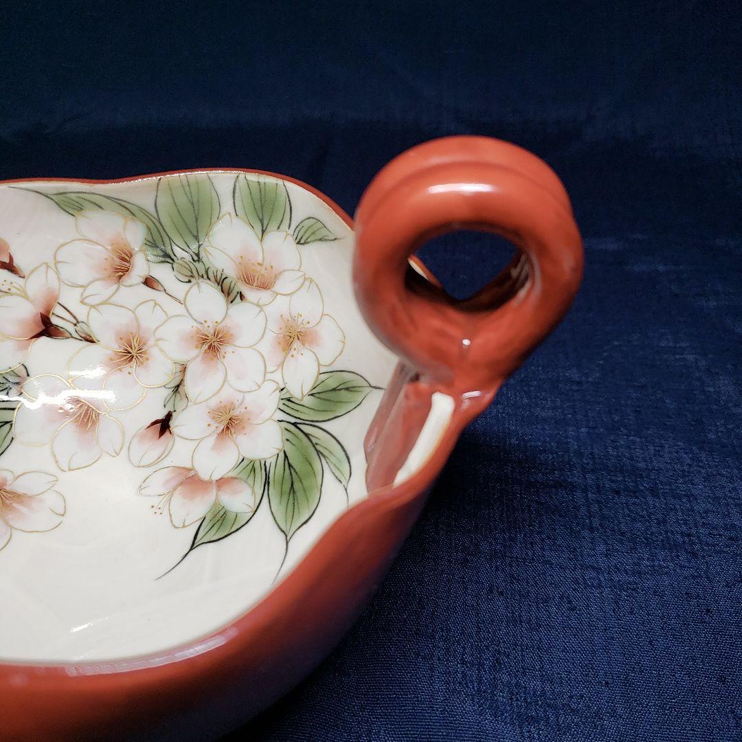 陶あん　京焼　桜　色絵付け　器