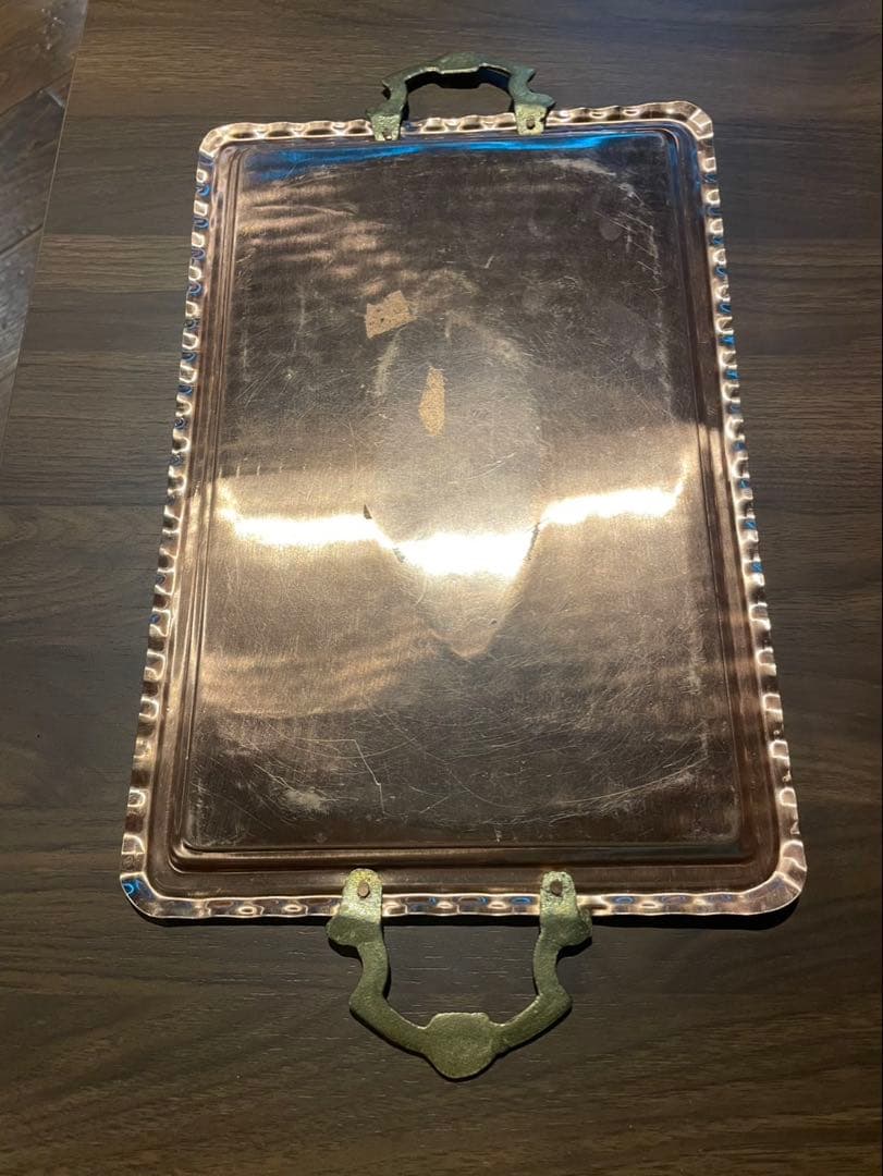 イラン現地購入・伝統工芸品・銅製トレーセット