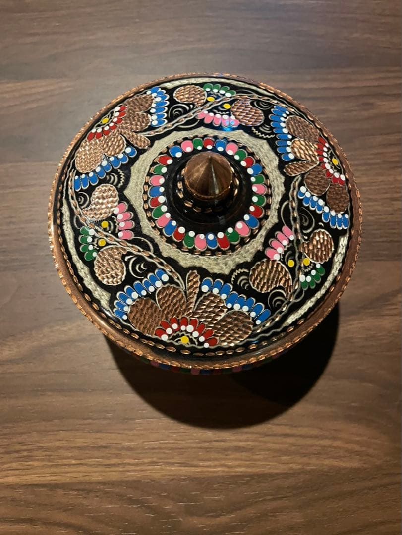 イラン現地購入・伝統工芸品・銅製トレーセット