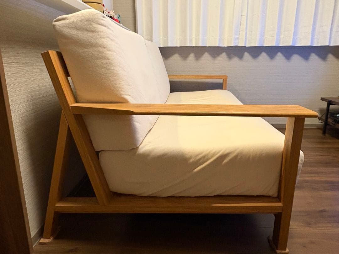 無印良品　ソファ本体木製フレーム　ウレタンポケットコイル　2.5シーター