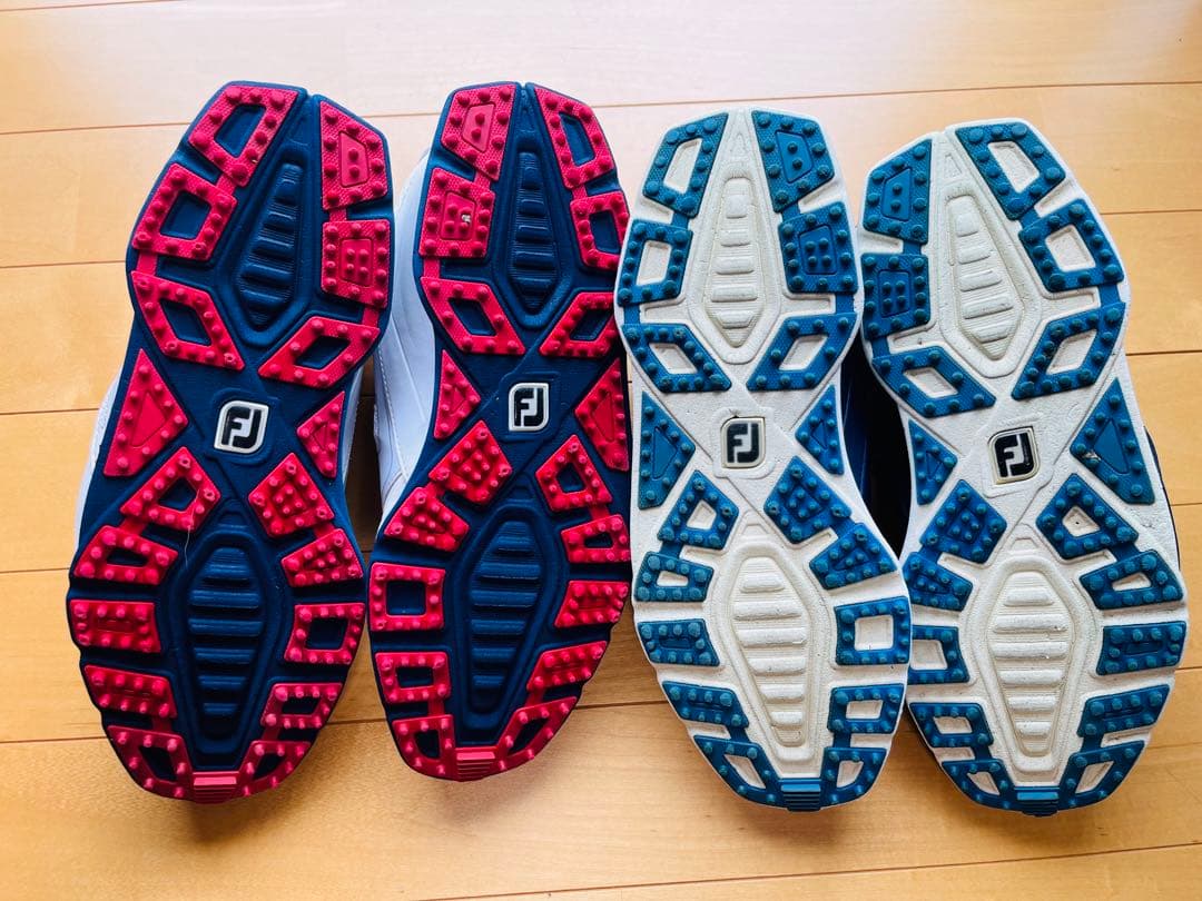 FJ ゴルフシューズ BOAシステム ホワイト/ネイビー25.5cmの2足セット