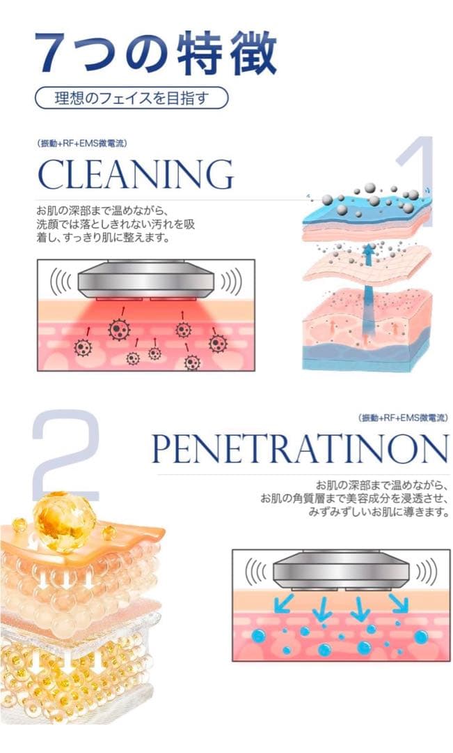 【新品未使用⭐︎半額セール】美顔器　ホームケア　多機能　美肌　肌荒れ改善