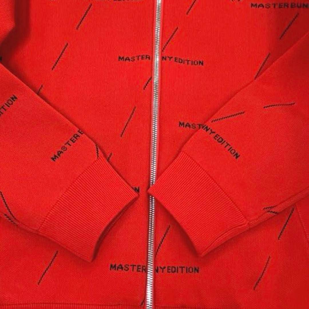 MASTER BUNNY EDITION 裏地付ジップアップニットブルゾン　赤