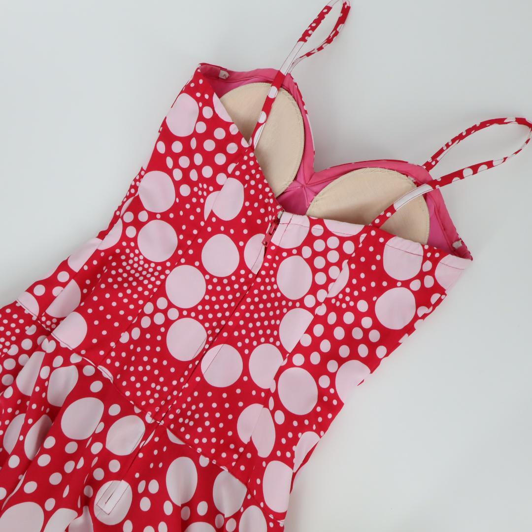 【美品 フラメンコ衣装】鮮やかピンク×水玉 アトリエ貴美恵 ドレス ボレロ