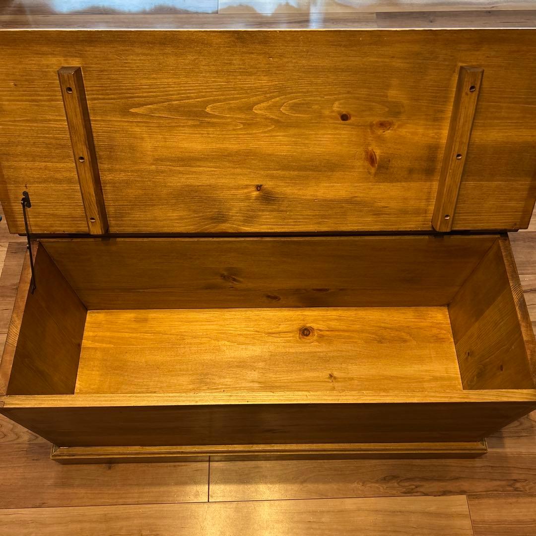 カントリー家具　ローテーブル　キャビネット　引き出し　オープン収納