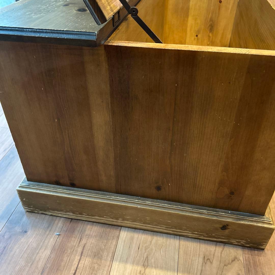 カントリー家具　ローテーブル　キャビネット　引き出し　オープン収納