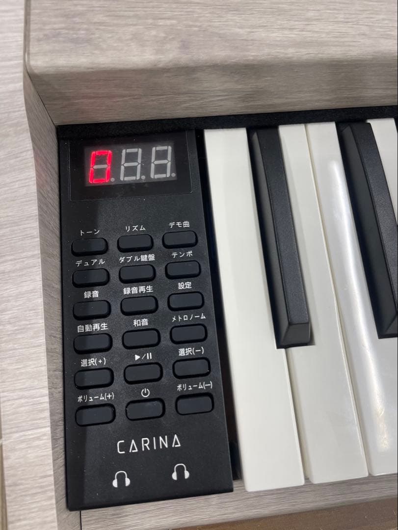 電子ピアノ88鍵盤　給電タイプ　木目調ボディ　グレー