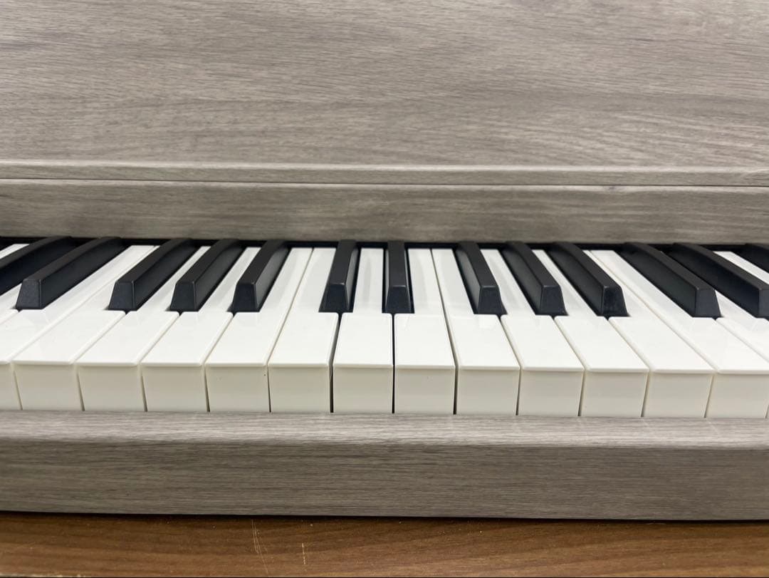 電子ピアノ88鍵盤　給電タイプ　木目調ボディ　グレー