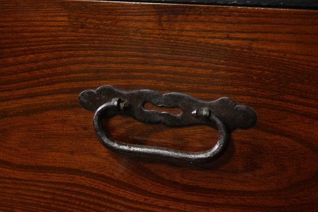 欅材！庄内箪笥！時代箪笥和家具サイドボード古道具古家具和モダンローチェスト古布