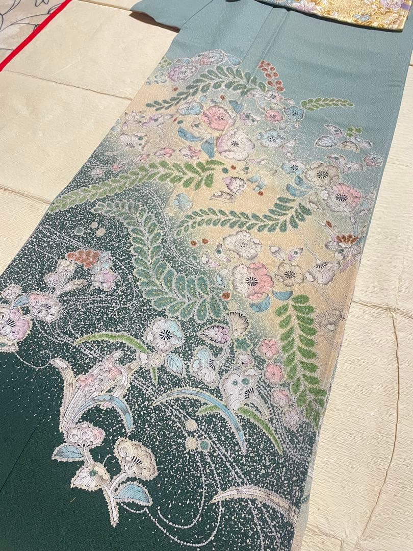 訪問着フルセット　辻ヶ花　金彩　絞り　正絹