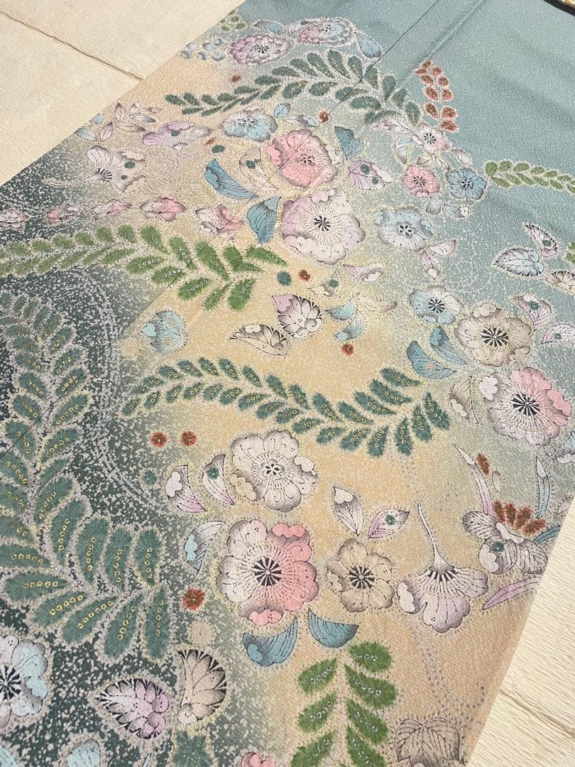 訪問着フルセット　辻ヶ花　金彩　絞り　正絹