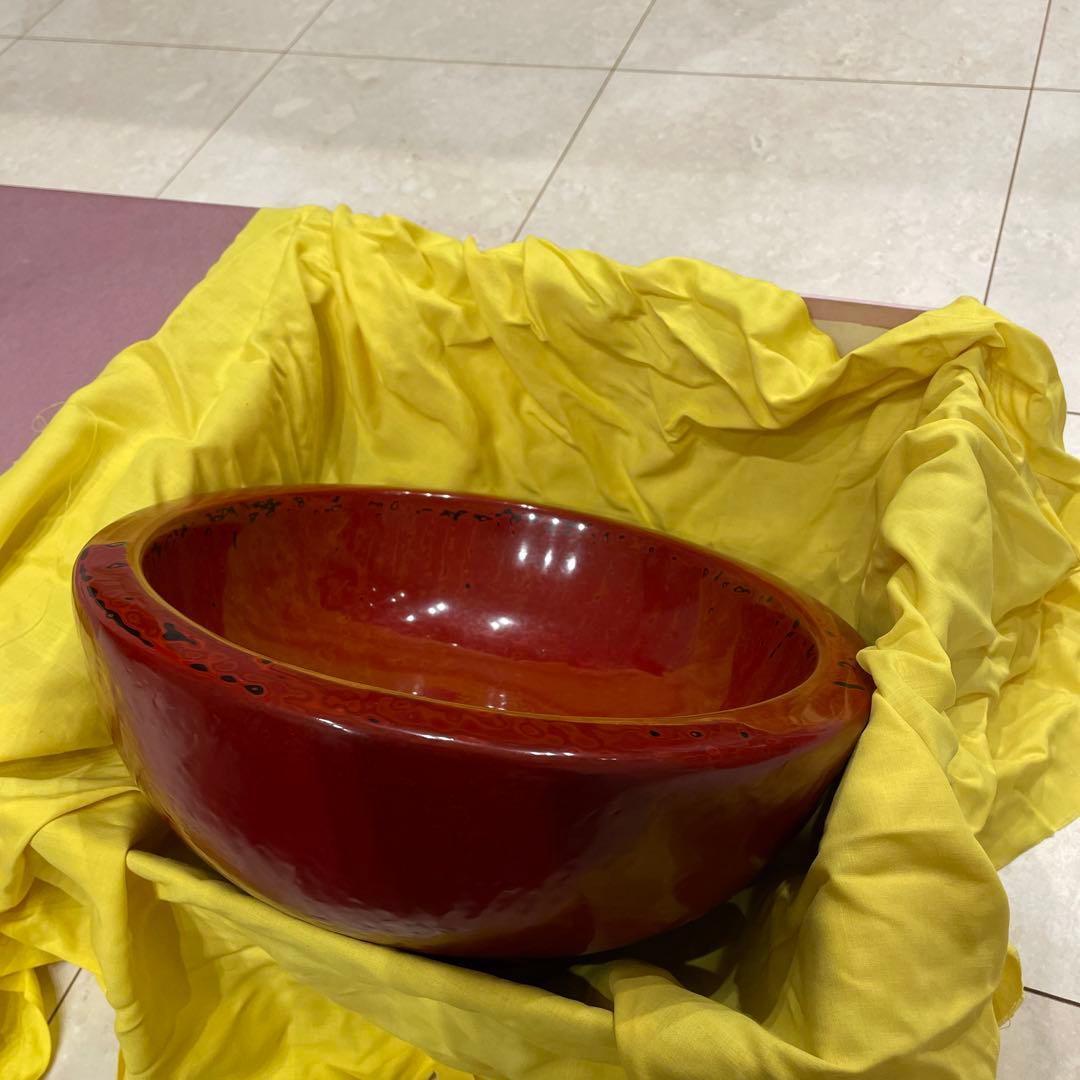 会津塗り　乾漆鉢　大型