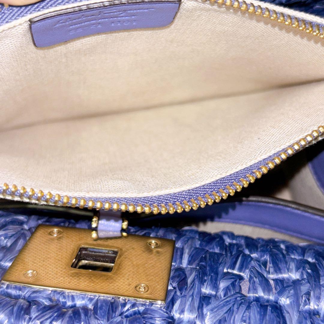 極美品 フェラガモ ハンドバッグ スタジオボックスバッグ カゴバッグ ガンチーニ