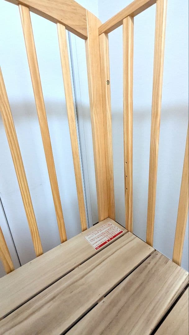 KATOJI ハイポジションベビーベッド アーチ ナチュラル 説明書付き