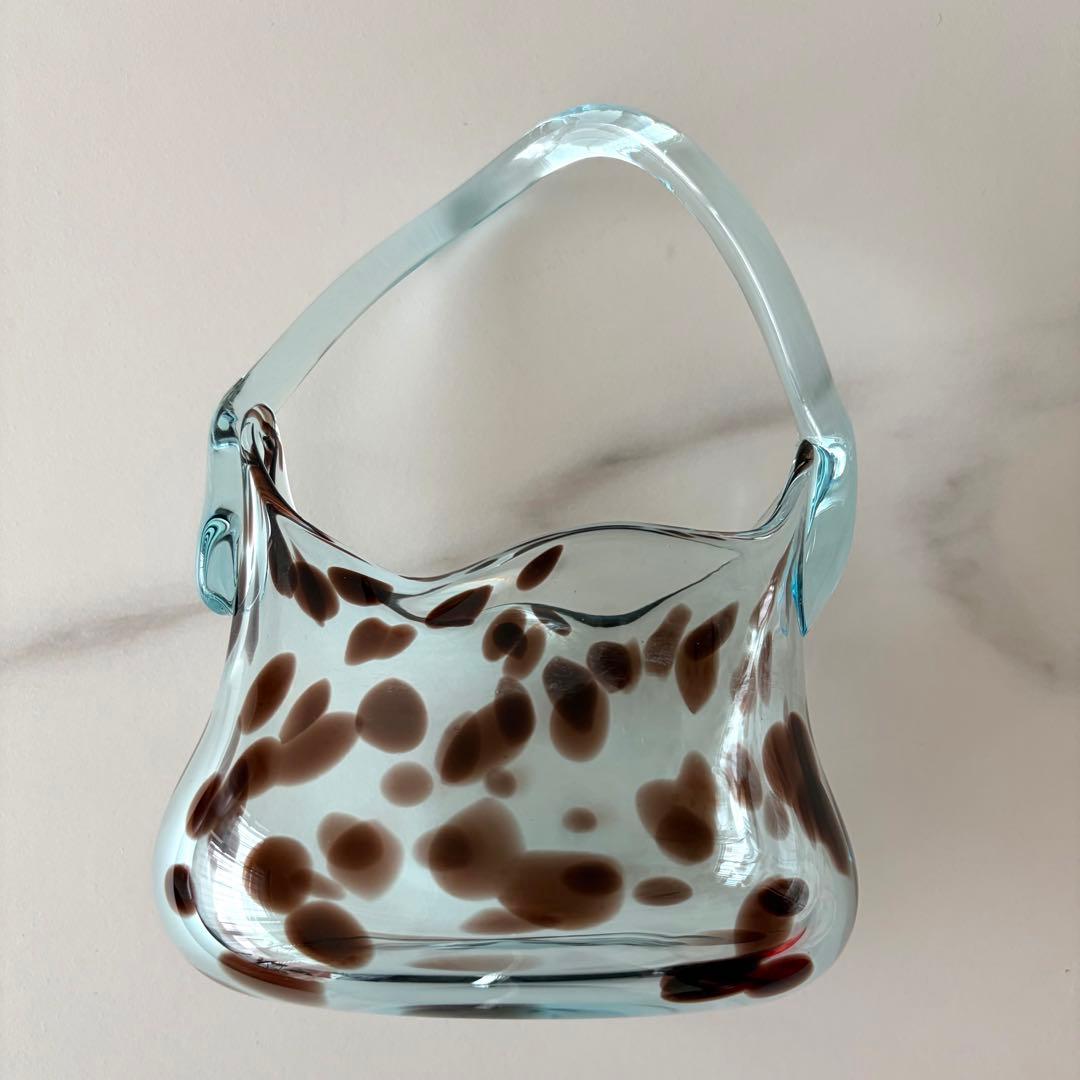 【Sghr スガハラガラス】サック＊サイレントムーン・手作りガラス製花瓶（美品）