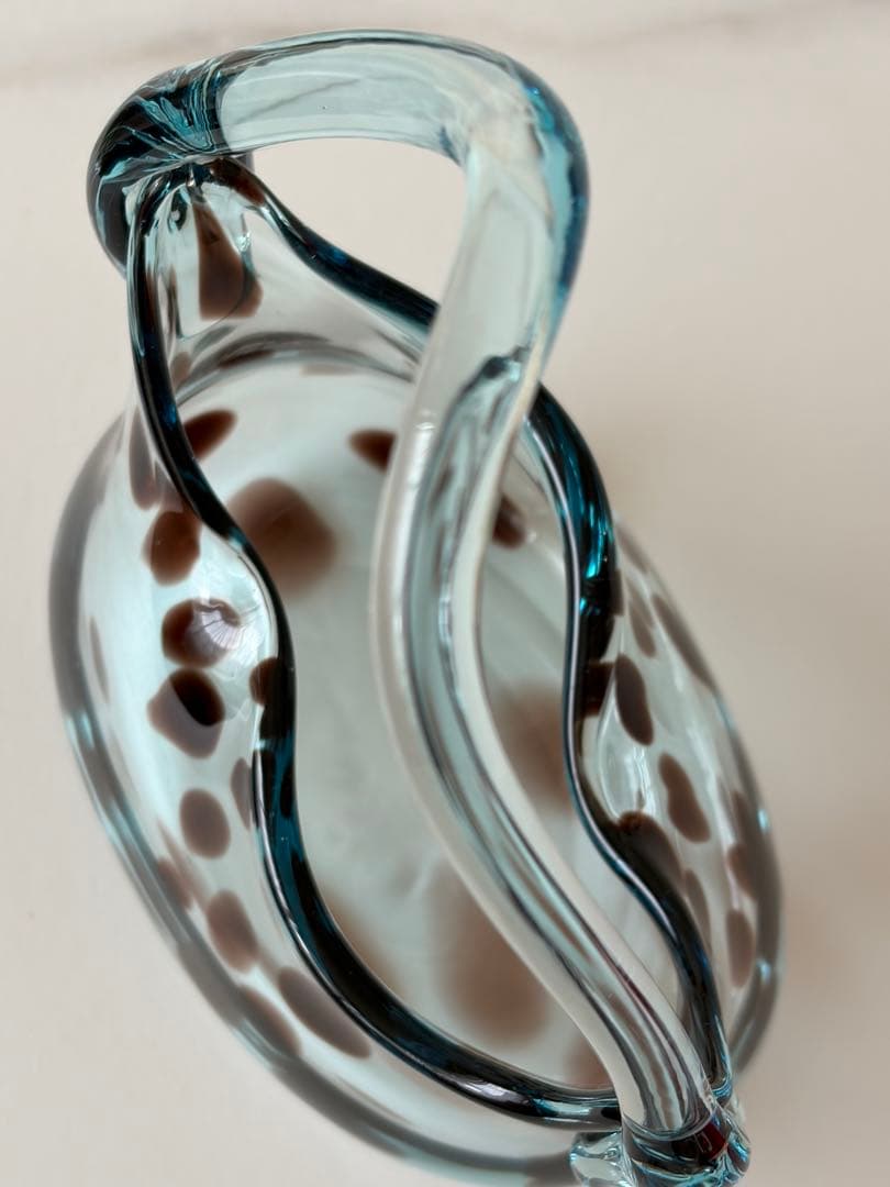 【Sghr スガハラガラス】サック＊サイレントムーン・手作りガラス製花瓶（美品）