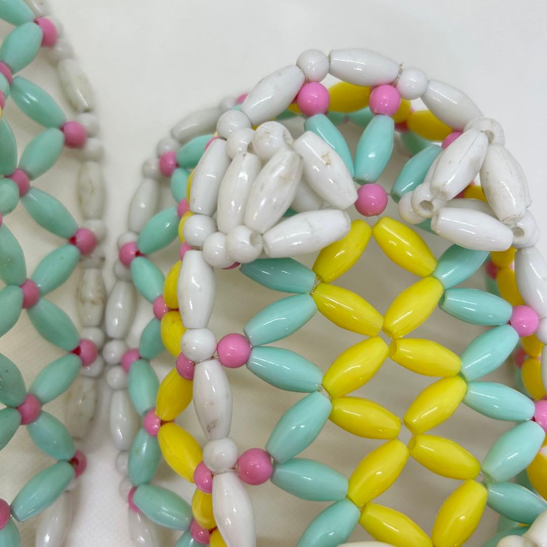 スイマー　ビーズカゴ　レトロ　中古　店舗用　7個セット