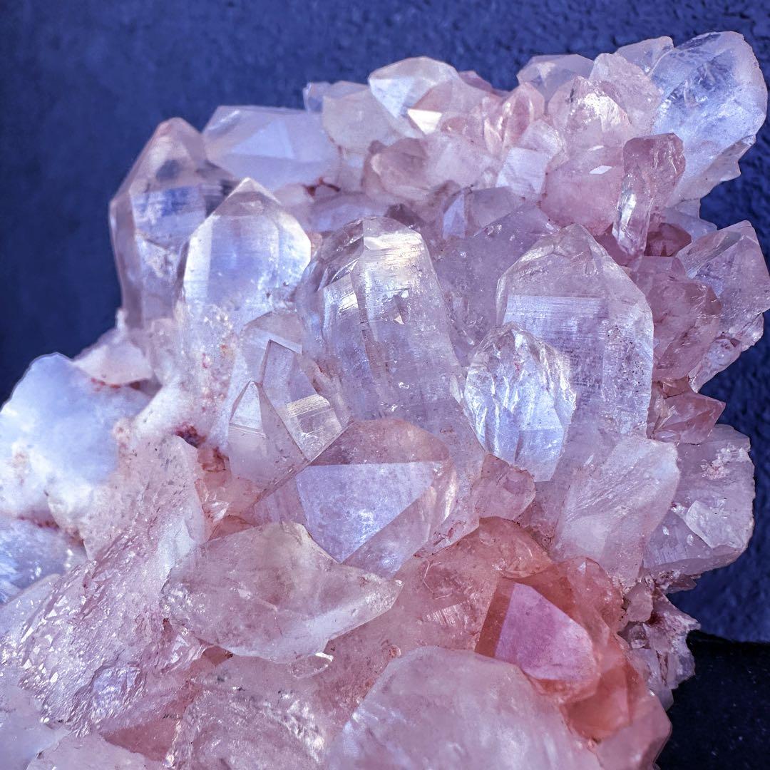 希少❗️超綺麗♡レインボー☆超強いパワー ピンクヒマラヤ水晶 クラスターA1441