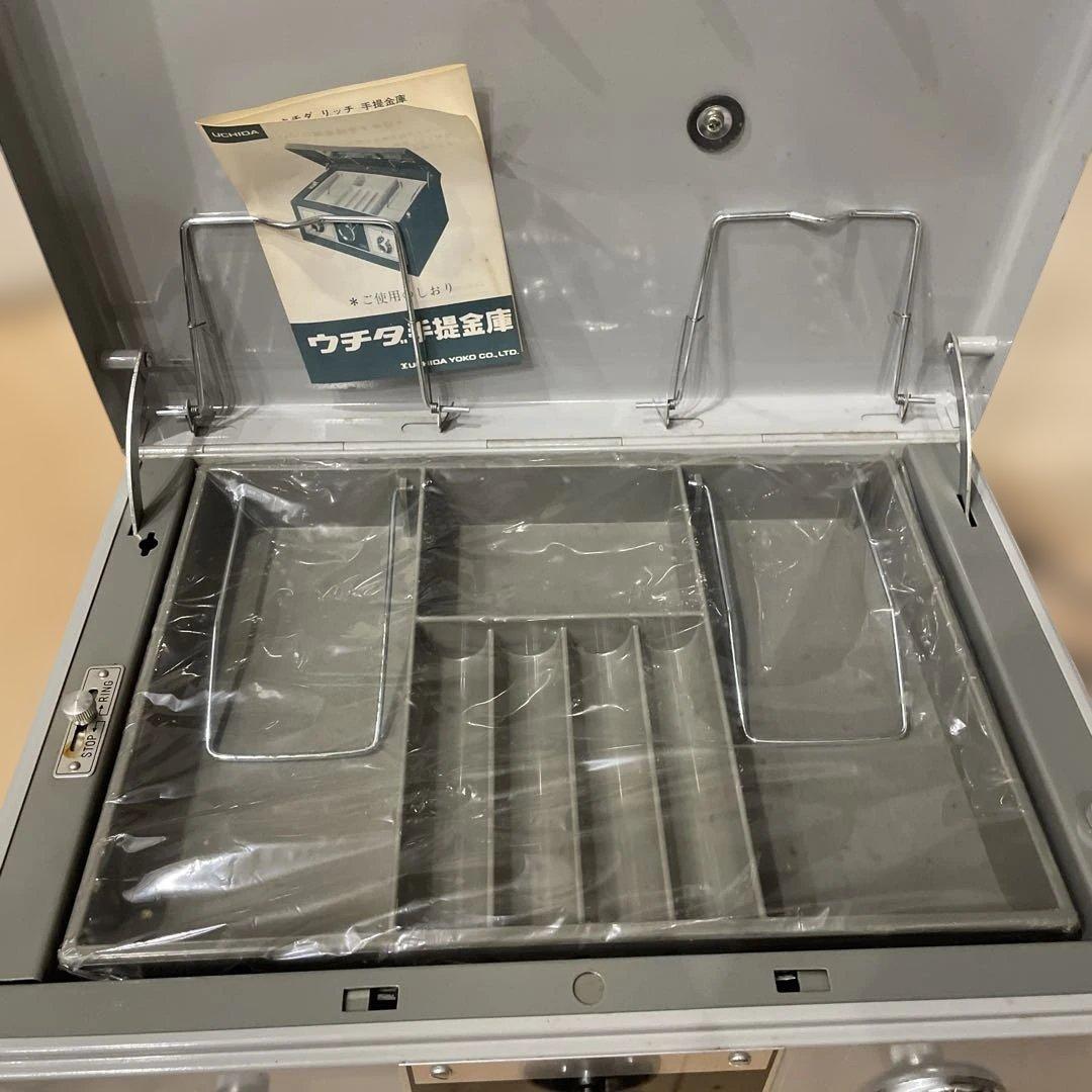 内田 ウチダ手提げ金庫 CASH BOX UCHIDA 鍵付き 125-0101