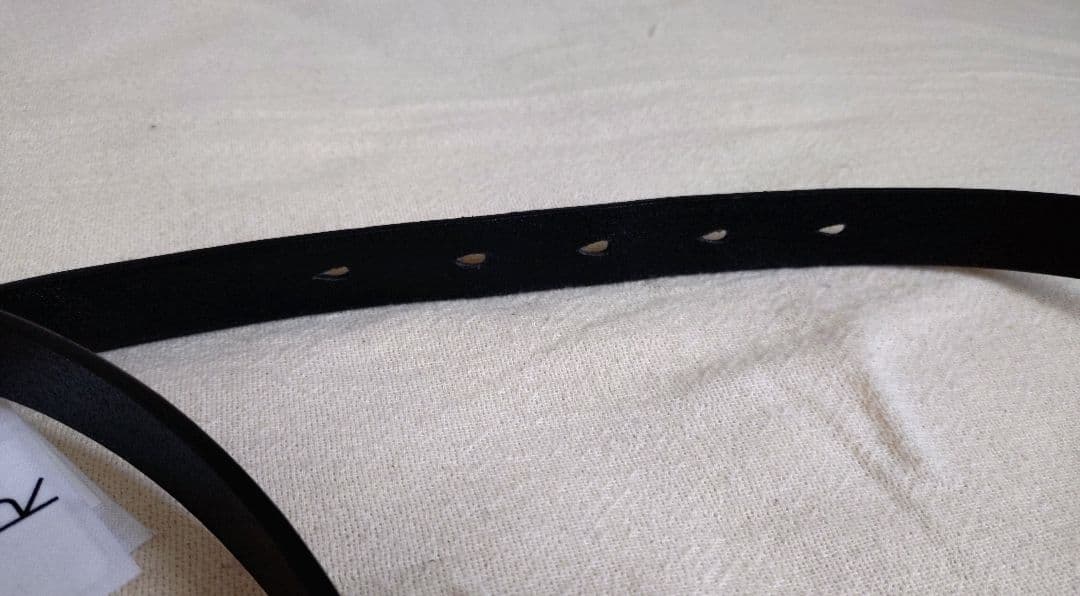 45R ヴィンテージのレザーベルト（細）黒