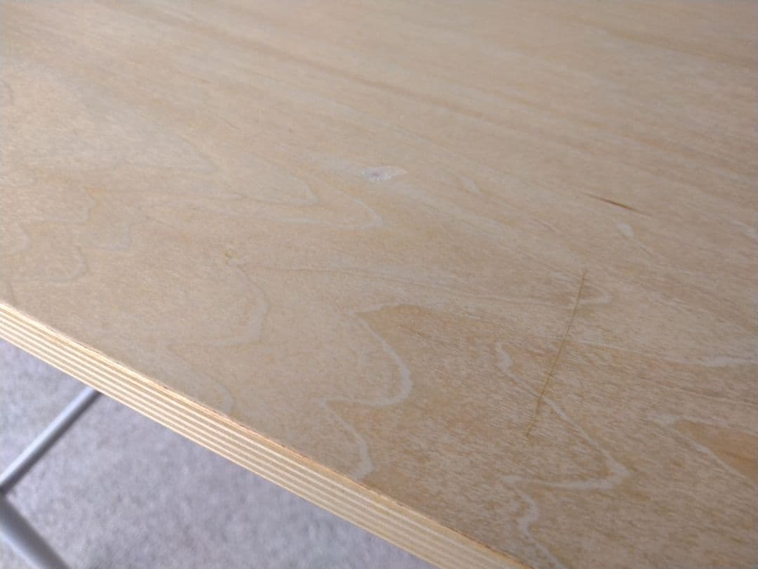 【良品】MUJI無印 スチールパイプテーブルと折りたたみチェア/机デスク椅子/白