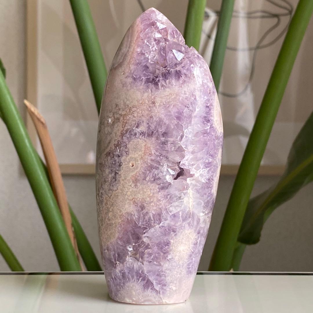 ★★★破格 最終特価【 ピンクアメジスト トーチ型 ドーム 約500g 】