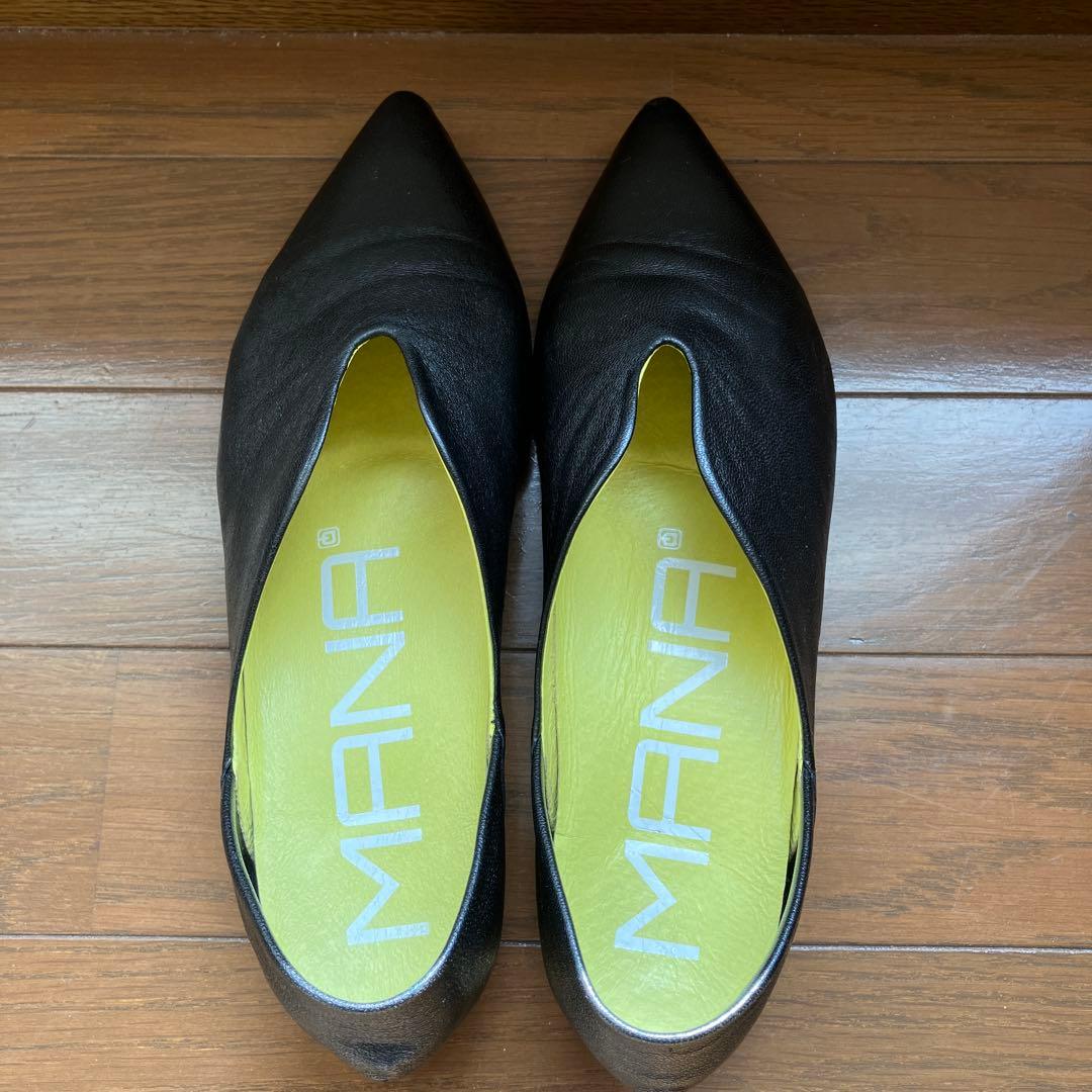 【美品】MANAふかふかバブーシュ BL 37size 23.5㌢