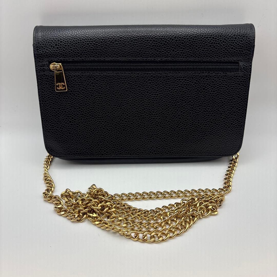 美品　シャネル　チェーンウォレット
