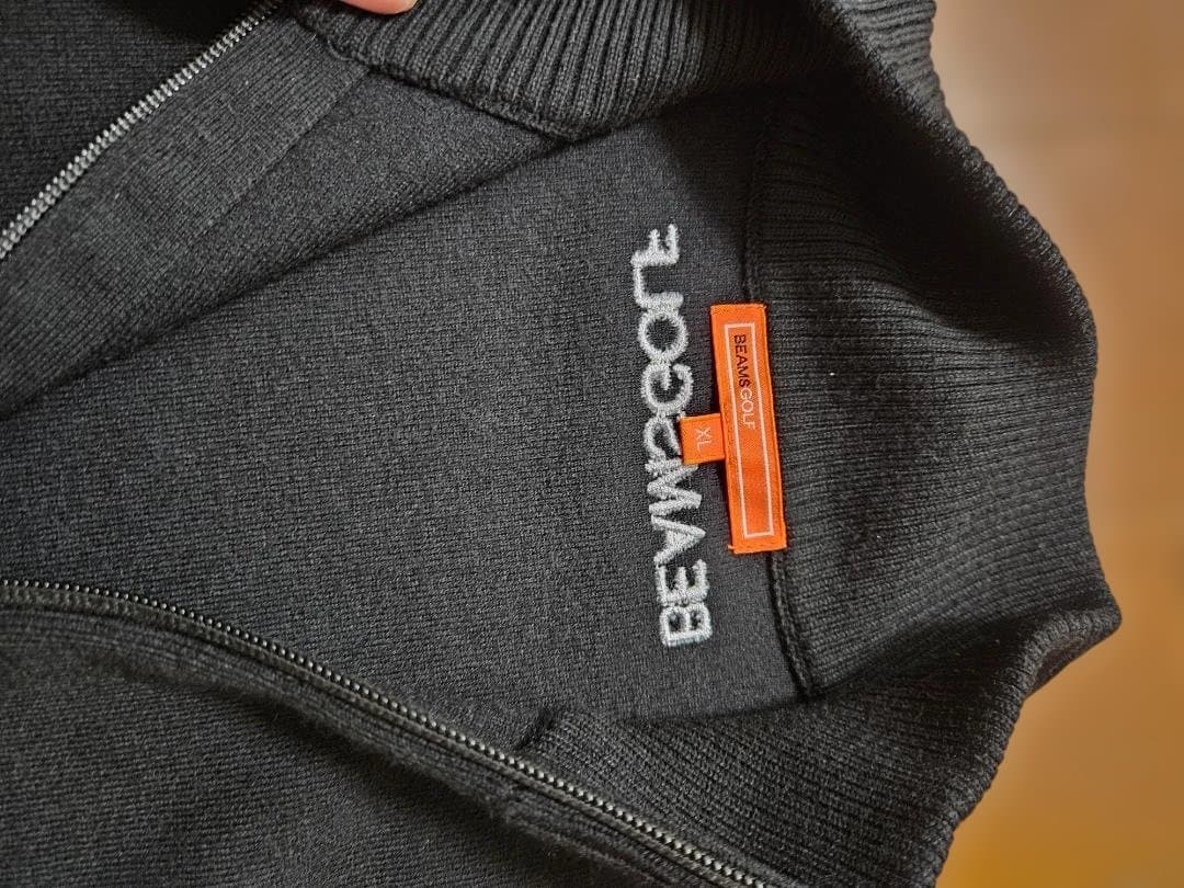 BEAMS GOLF ブラック ハーフジップ セーター sizeXL