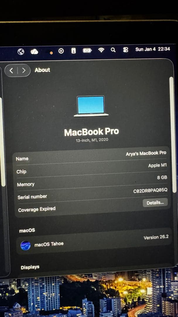 MacBook Pro 13インチ M1 2020 8/256 US シルバー