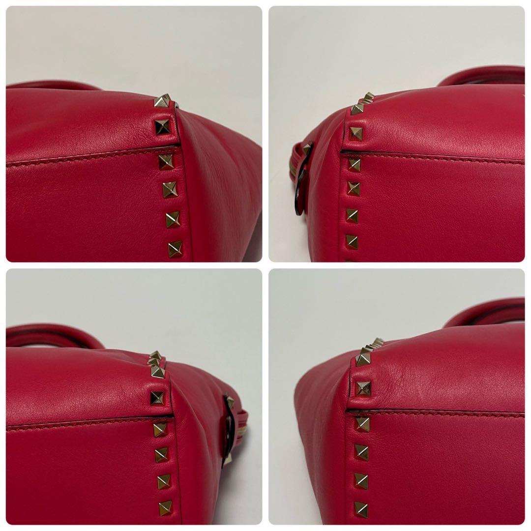 s73【極美品】保存袋付　ヴァレンティノ　ロックスタッズレザー2wayショルダー