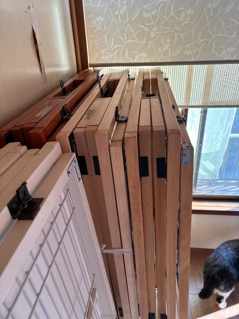 ①廃盤品 希少ナチュラルワン☆彡木製キャット猫ケージ（３段ナチュラル色）