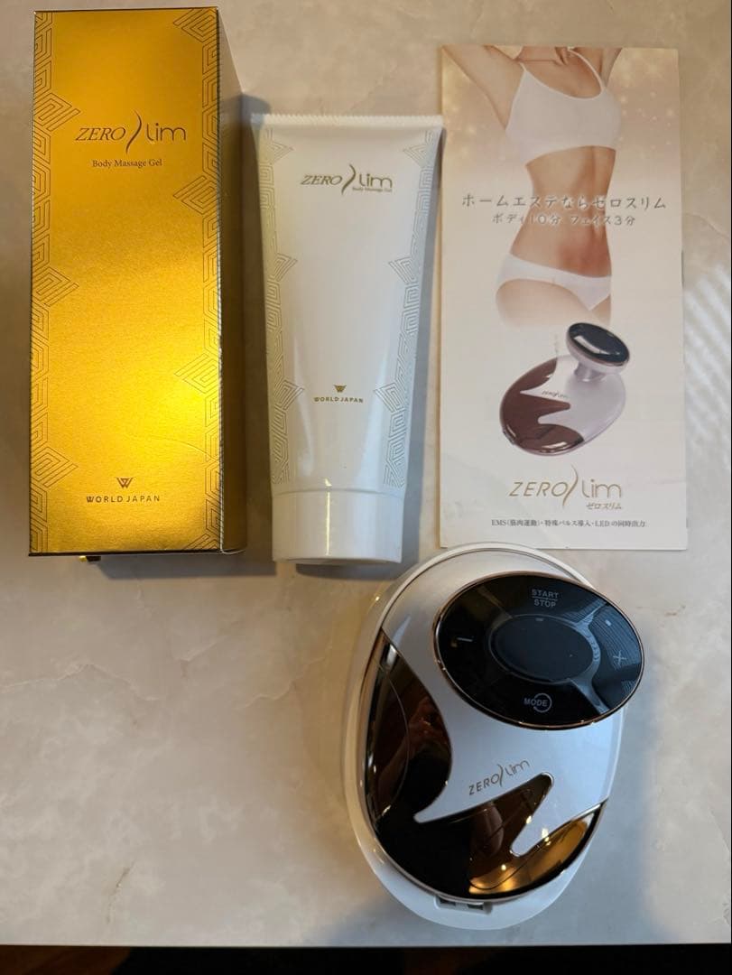 ゼロスリムホームケア痩身機器※専用ボディジェル未開封品1本＋残量半分１本付