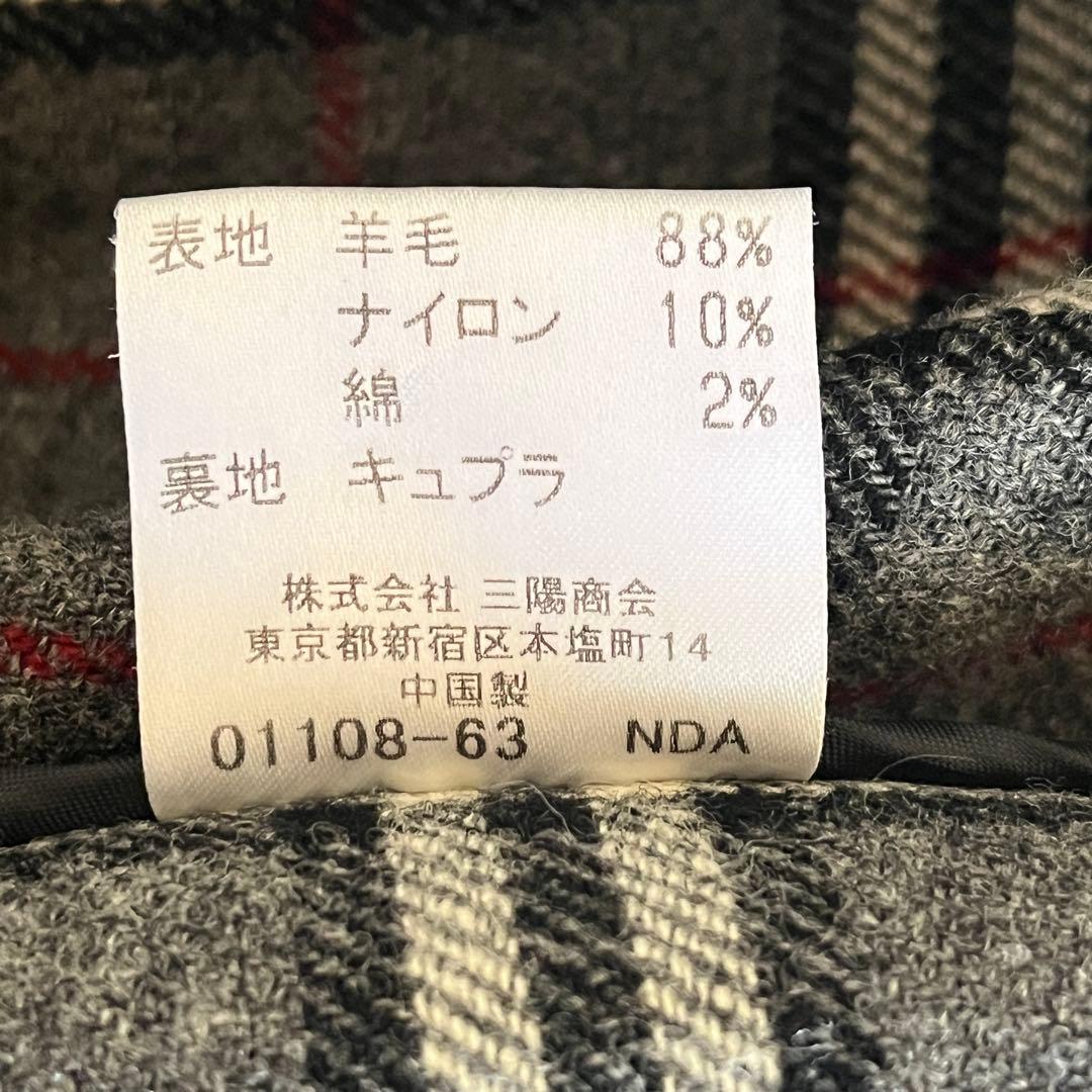 美品　バーバリーブラックレーベル　ダッフルコート　ノバチェック　ベルト　L