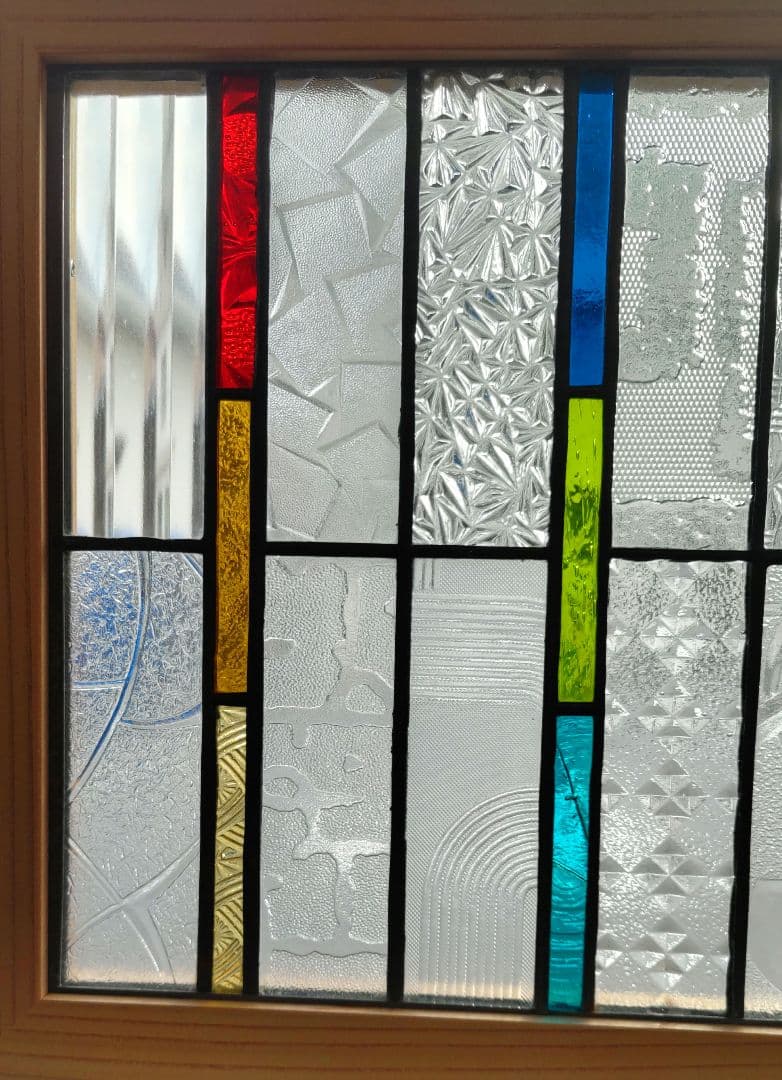 ステンドグラスパネル 「御簾」アンティーク