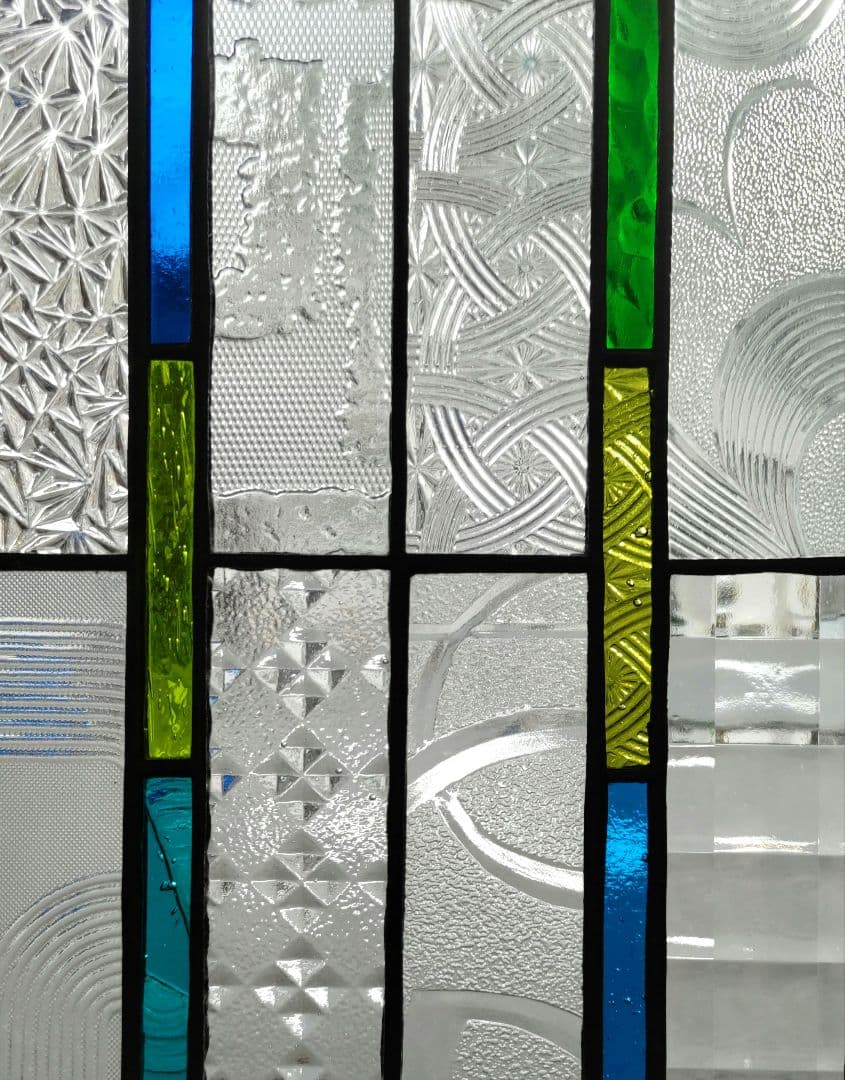 ステンドグラスパネル 「御簾」アンティーク