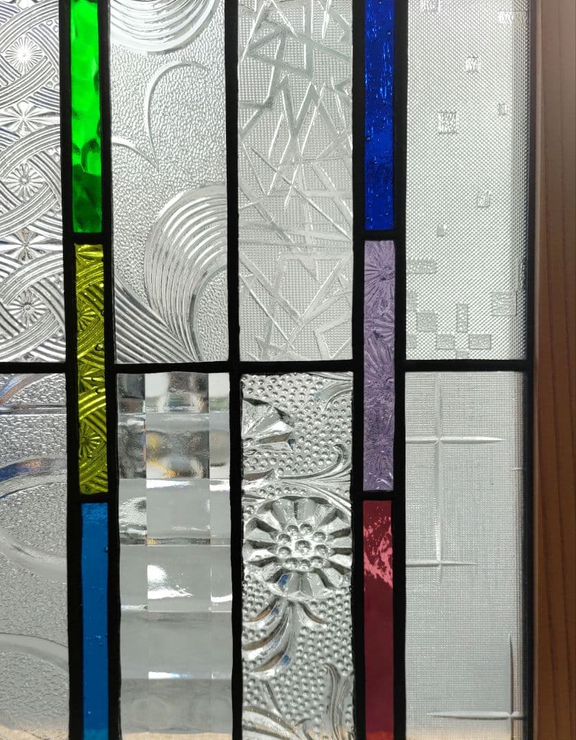 ステンドグラスパネル 「御簾」アンティーク