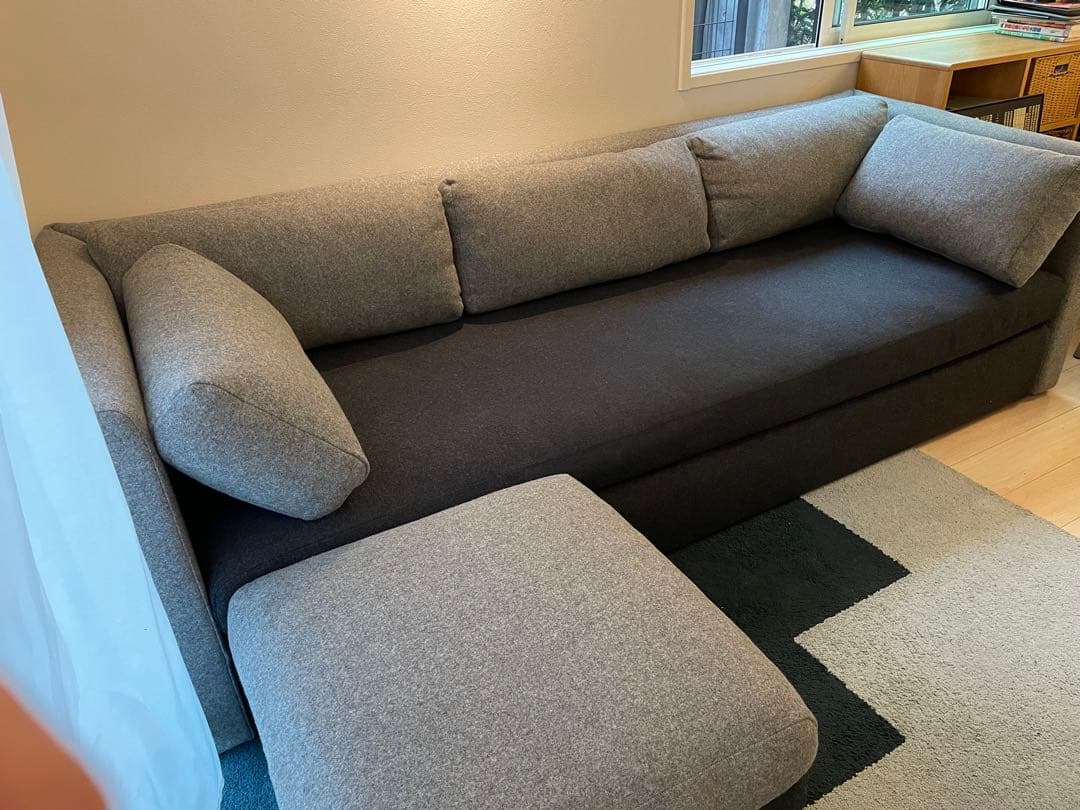 HAY/ヘイ　HACKNEY/ハックニー　3人掛けソファ　グレー系　ファブリック