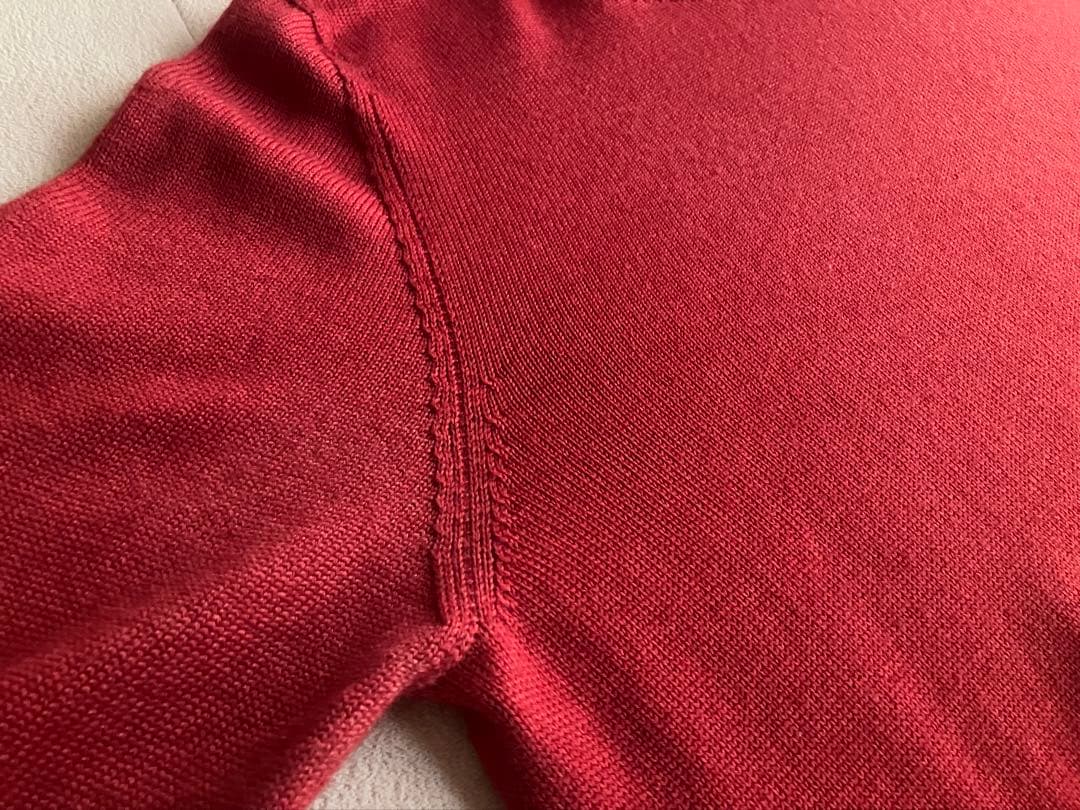 Drumohr ウール 8G タートルネックニット 後染め レッドブラウン 46