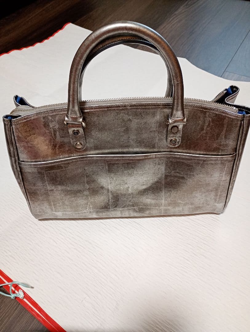 菱屋カレンブロッソバッグ/琳派シルバーシリーズ/いぶし銀