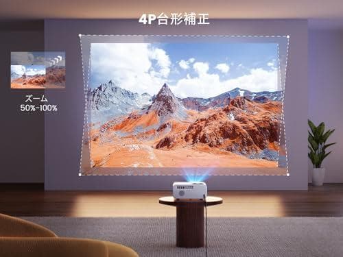 【Android TV搭載】WiMiUS プロジェクター 小型【電動フォーカスm
