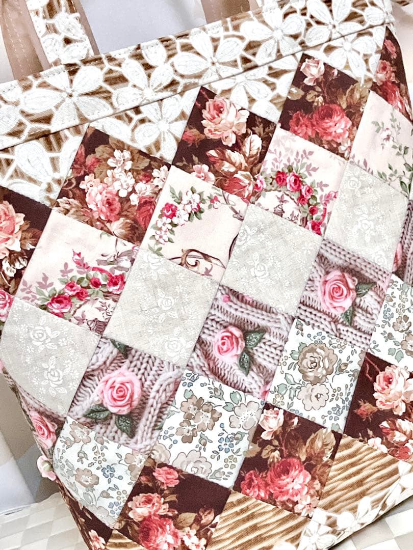 ♡*♡様 薔薇の花かご トートバッグ パッチワーク