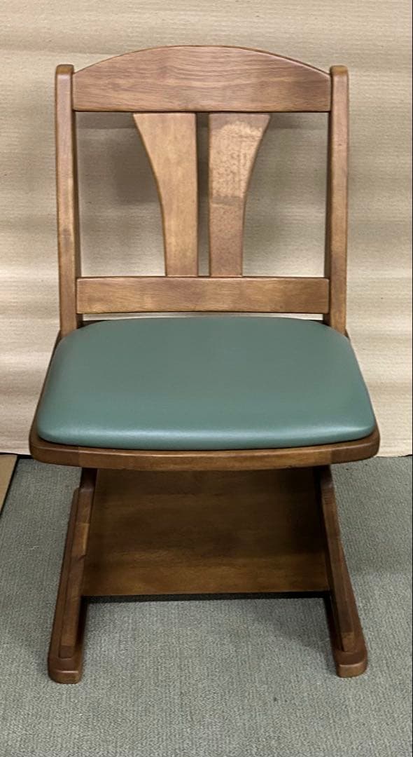 90cm正方形ハイタイプ　家具調　　こたつ机　回転椅子３脚　4点セット