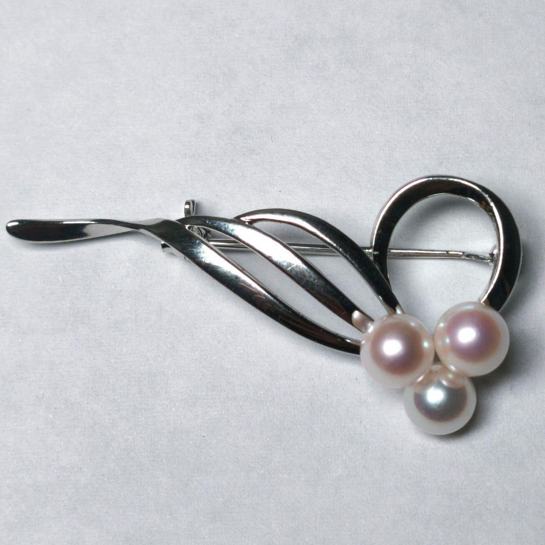 【美品 最高級!!】ミキモト ブローチ パール フォーマル 3珠 皇室御用達