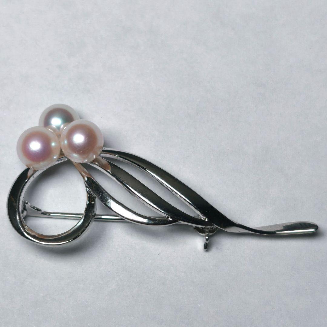 【美品 最高級!!】ミキモト ブローチ パール フォーマル 3珠 皇室御用達