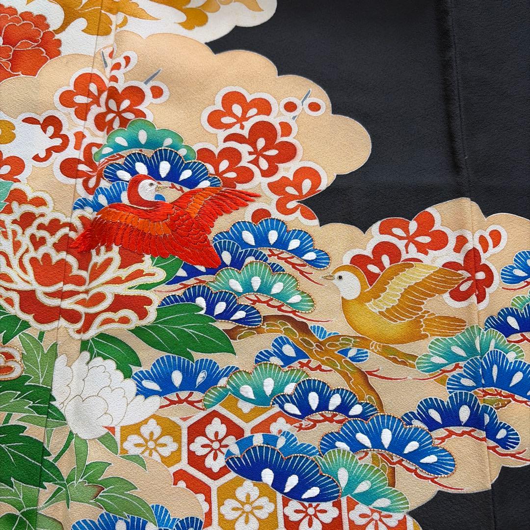 カ*キ様 ■S29■落款　正絹　黒留袖 12点セット■まとめ売り　美品～リメイク