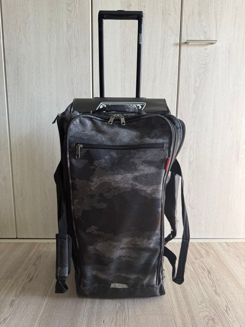 Coleman 大容量 ブラック迷彩(カモフラージュ柄)キャリーカート