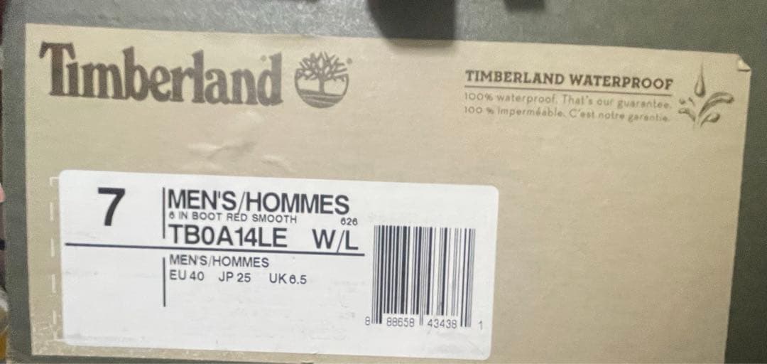 ティンバーランド⭐︎新品6インチプレミアムウォータープルーフブーツ限定レッド25