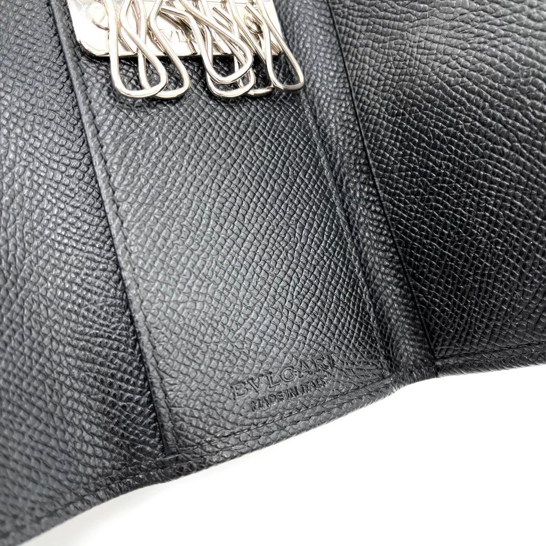 【未使用保管品】ブルガリ ビーゼロワン 6連 キーケース ロゴクリップ レザー